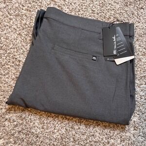 Travis Mathew 42x11‎ Sand Harbor Golf Shorts Heather Dark Grey Performance New